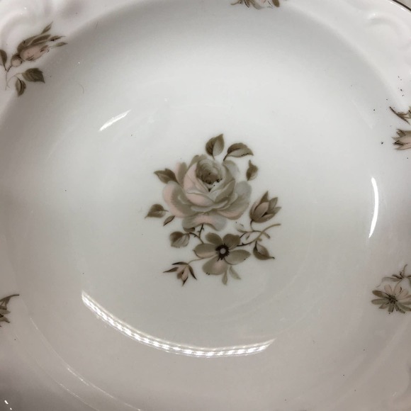 Set of 5 Vintage Winterling China Dawn Rose 5 1/2" Dessert/Sauce Bowls Gold Trim - Picture 11 of 16